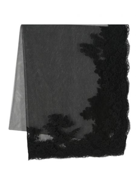 Krajkový tylový šál Carine Gilson černý