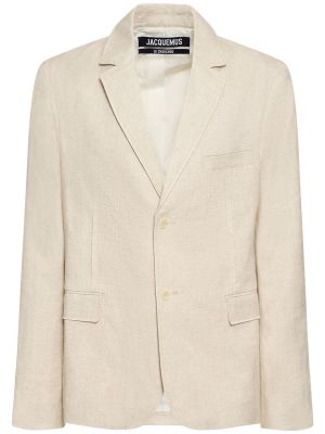 Giacca in viscosa Jacquemus beige
