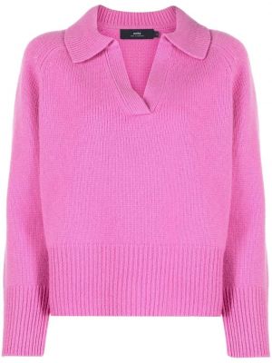 Cashmere poloskjorte Arch4 rosa