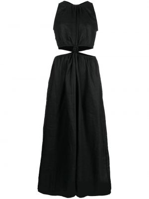 Μίντι φόρεμα Faithfull The Brand μαύρο