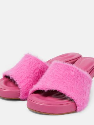 Papuci tip mules din piele Jacquemus roz