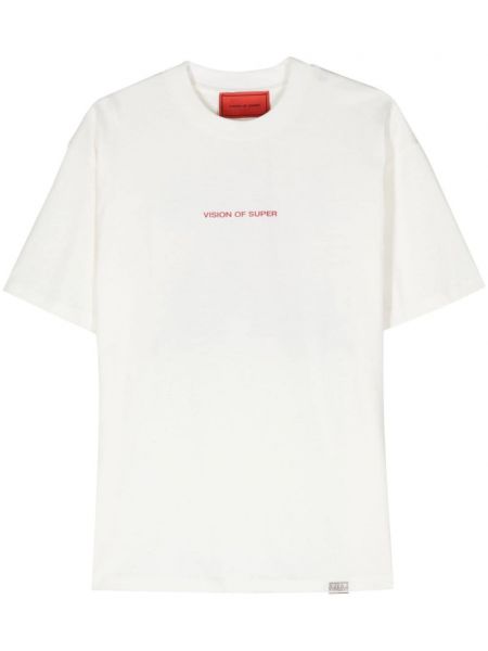 T-shirt en coton avec applique Vision Of Super blanc