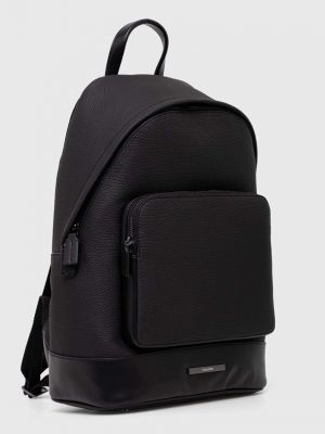 Plecak ze skóry ekologicznej Calvin Klein czarny