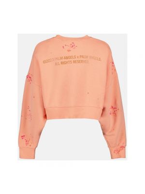 Sweatshirt mit print Palm Angels orange