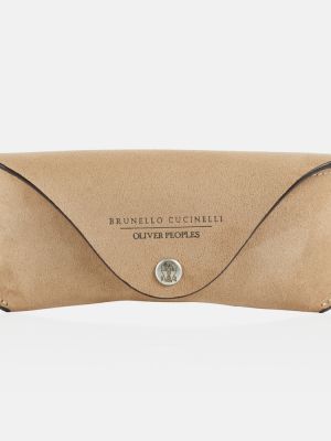 Okulary przeciwsłoneczne Brunello Cucinelli złote