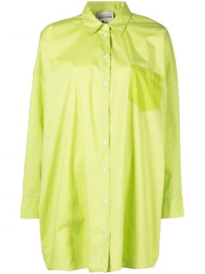 Памучна риза с джобове Semicouture зелено