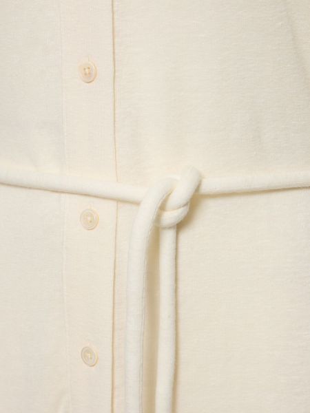 Vestido de lino de tela jersey Max Mara beige