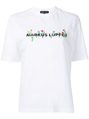 Camicia con ricamo Markus Lupfer, bianco