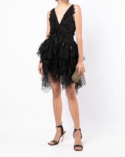 Sukienka mini tiulowa Zimmermann czarna