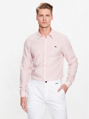 Риза slim Lacoste розово