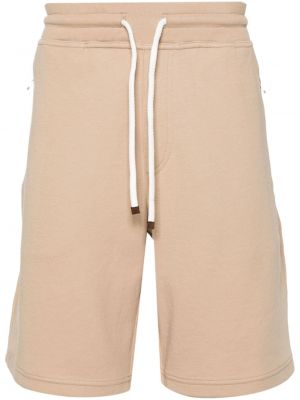 Shorts de sport en coton Brunello Cucinelli beige
