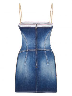 Sukienka jeansowa Dsquared2 niebieska
