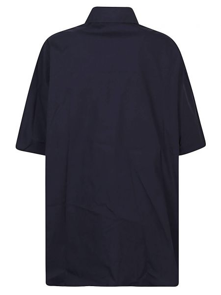 Camicia di cotone oversize Liviana Conti blu