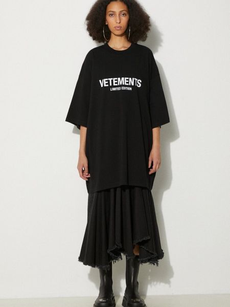 Pamučna majica Vetements crna