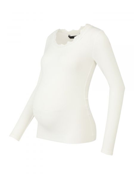 Tričko s dlhými rukávmi Vero Moda Maternity biela