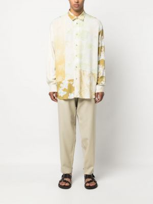 Hemd aus baumwoll mit print Magliano gelb