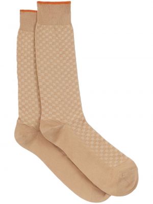 Kostkované ponožky Etro béžové