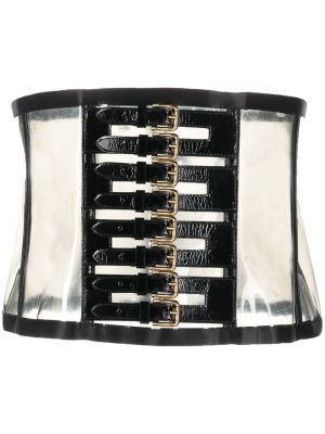 Кожаный колан от лакирана кожа Dolce & Gabbana Pre-owned черно