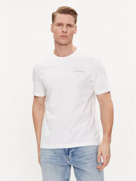 Priliehavé tričko Calvin Klein biela