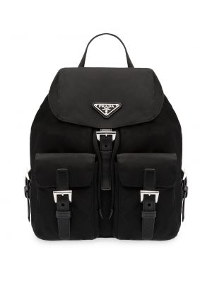 Черный нейлоновый рюкзак Prada