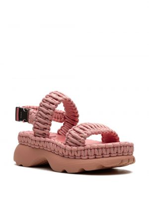 Pletené sandály Moncler růžové