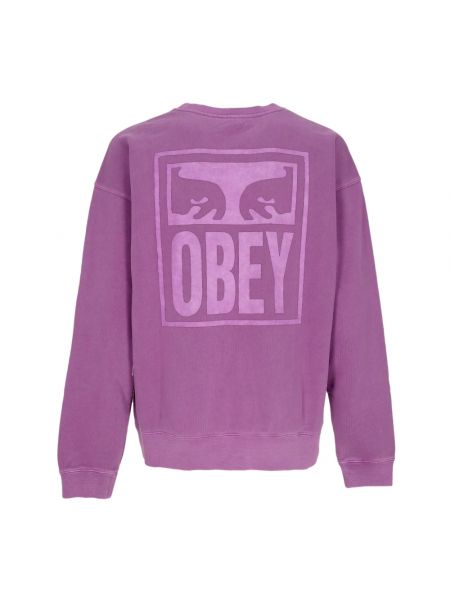 Sweatshirt mit rundhalsausschnitt Obey lila