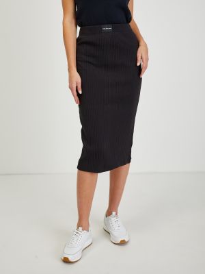 Džínsová sukňa Calvin Klein Jeans čierna