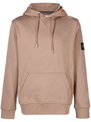 Hoodie aus baumwoll Calvin Klein Jeans braun