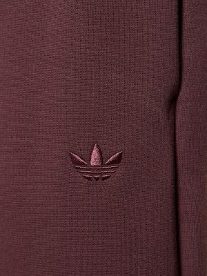 Voľné bavlnené nohavice Adidas Originals hnedá