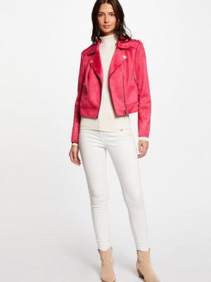 Кожаная куртка из искусственной кожи Morgan розовая