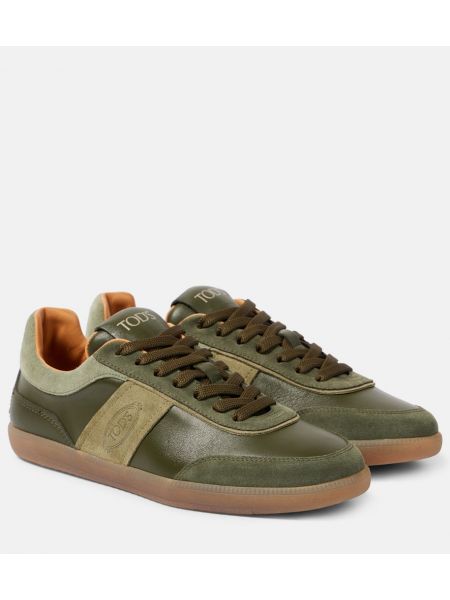 Læder ruskind sneakers Tod's grøn