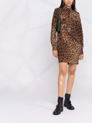 Vestido camisero leopardo Etro marrón