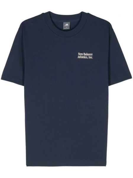 T-shirt en coton de sport avec applique New Balance