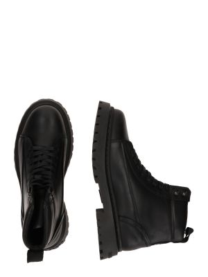 Nėriniuotos auliniai batai su raišteliais su raišteliais Tommy Jeans juoda