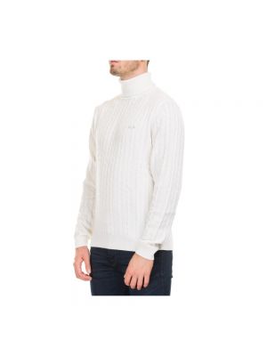 Jersey cuello alto de algodón de tela jersey Sun68 blanco