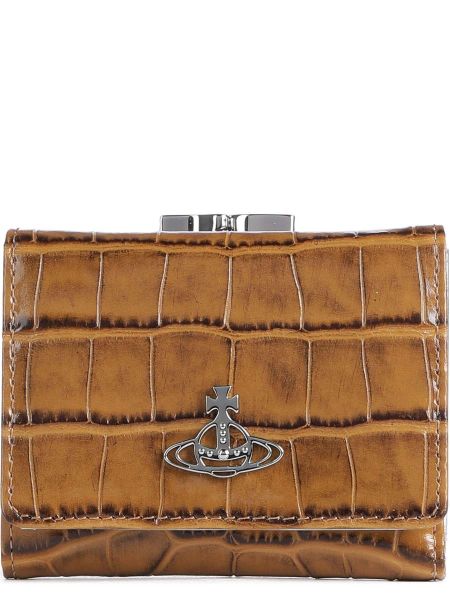 Кожаный кошелек Vivienne Westwood коричневый