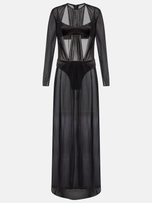 Jedwabna sukienka długa Christopher Esber czarna