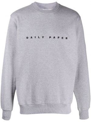 Brodert sweatshirt Daily Paper grå