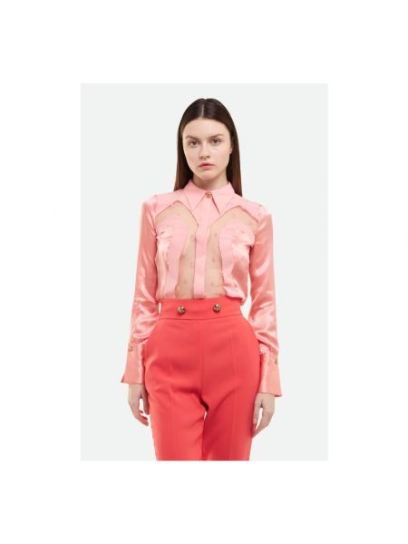 Camisa de encaje Elisabetta Franchi rosa