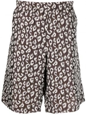 Leopard trykt shorts Needles brun