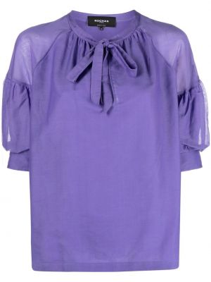 Блуза с панделка Rochas виолетово