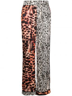 Pantalon à imprimé à imprimé léopard Roberto Cavalli