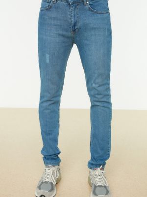 Priliehavé skinny fit džínsy Trendyol modrá