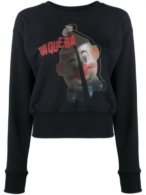 Sweatshirt aus baumwoll mit print Vaquera schwarz