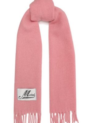 Шерстяной шарф Marni розовый