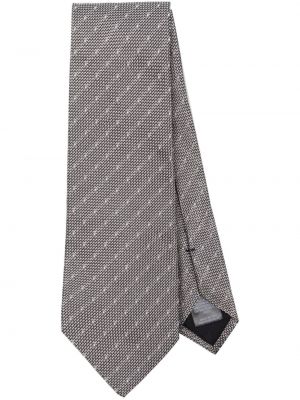 Bodkovaná hodvábna kravata Paul Smith sivá