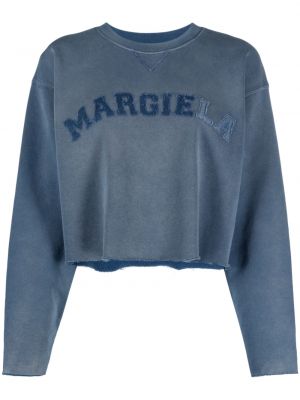 Bavlněná mikina jersey Maison Margiela modrá