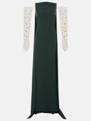Siuvinėtas maksi suknelė Safiyaa žalia