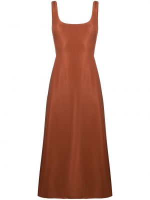 Robe à col carré Gabriela Hearst marron