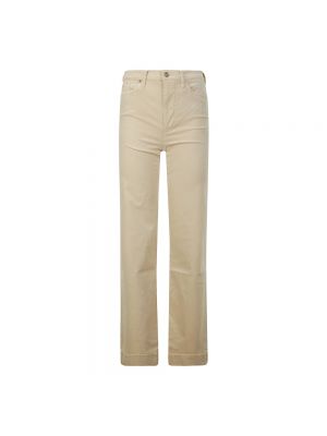 Aksamitne proste jeansy 7 For All Mankind białe